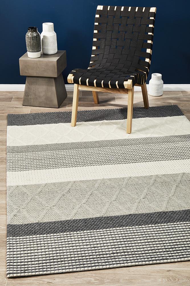 Saul Karlsson Wool Hatch Textured Rug