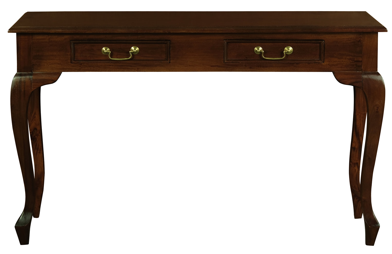 Queen Ann 2-Drawer Sofa Table - Mahogany