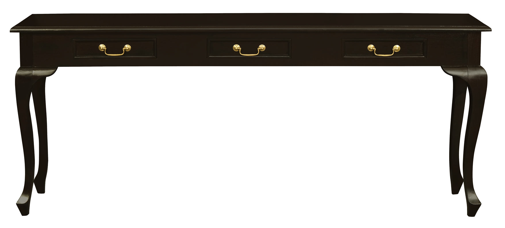 Queen Ann 3-Drawer Sofa Table - Chocolate