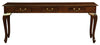 Queen Ann 3-Drawer Sofa Table - Mahogany