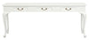 Queen Ann 3-Drawer Sofa Table - White