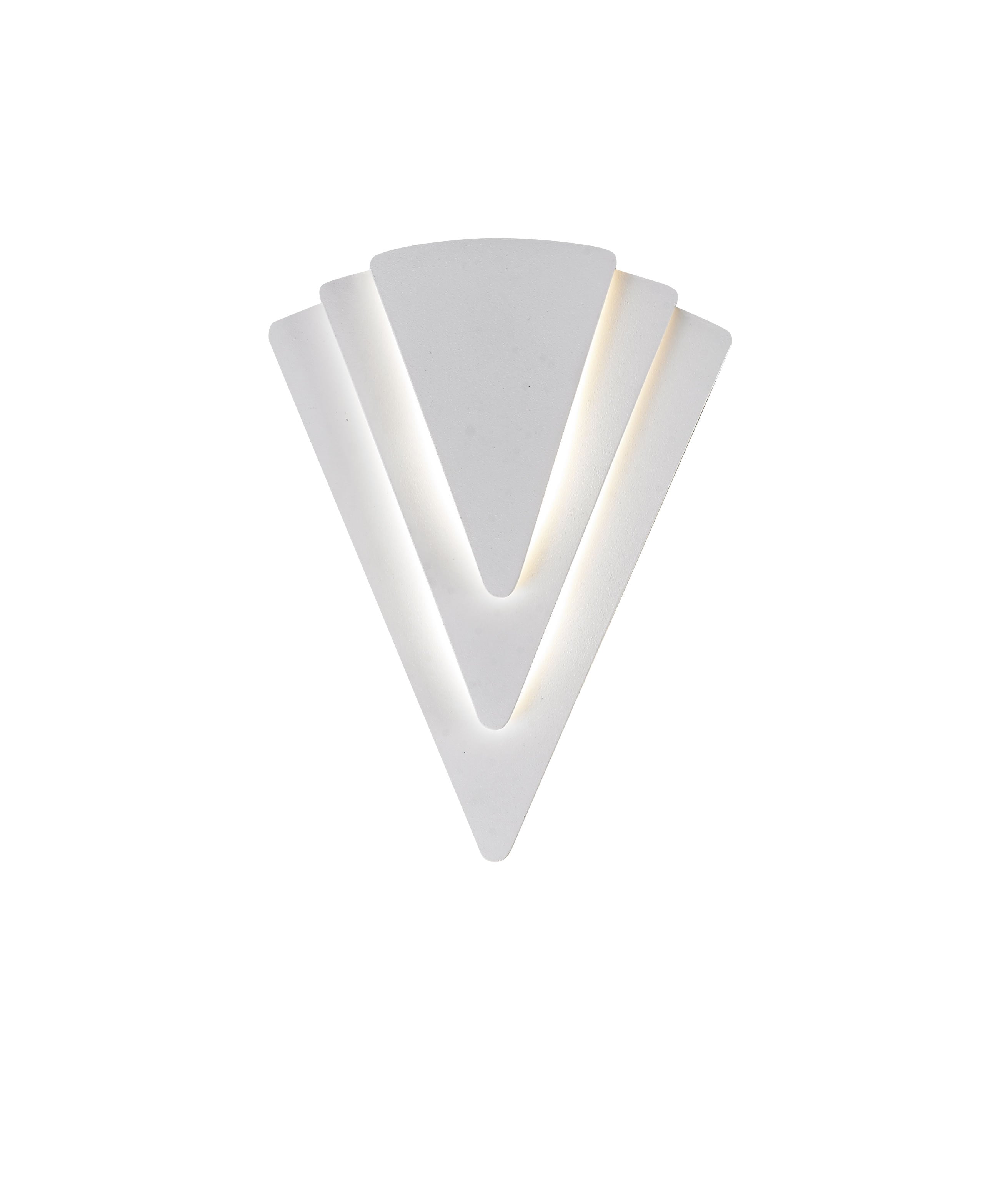 Wall Int City S/M 13W Triangular White Dim 2CCT 3K/5K 284 Lm