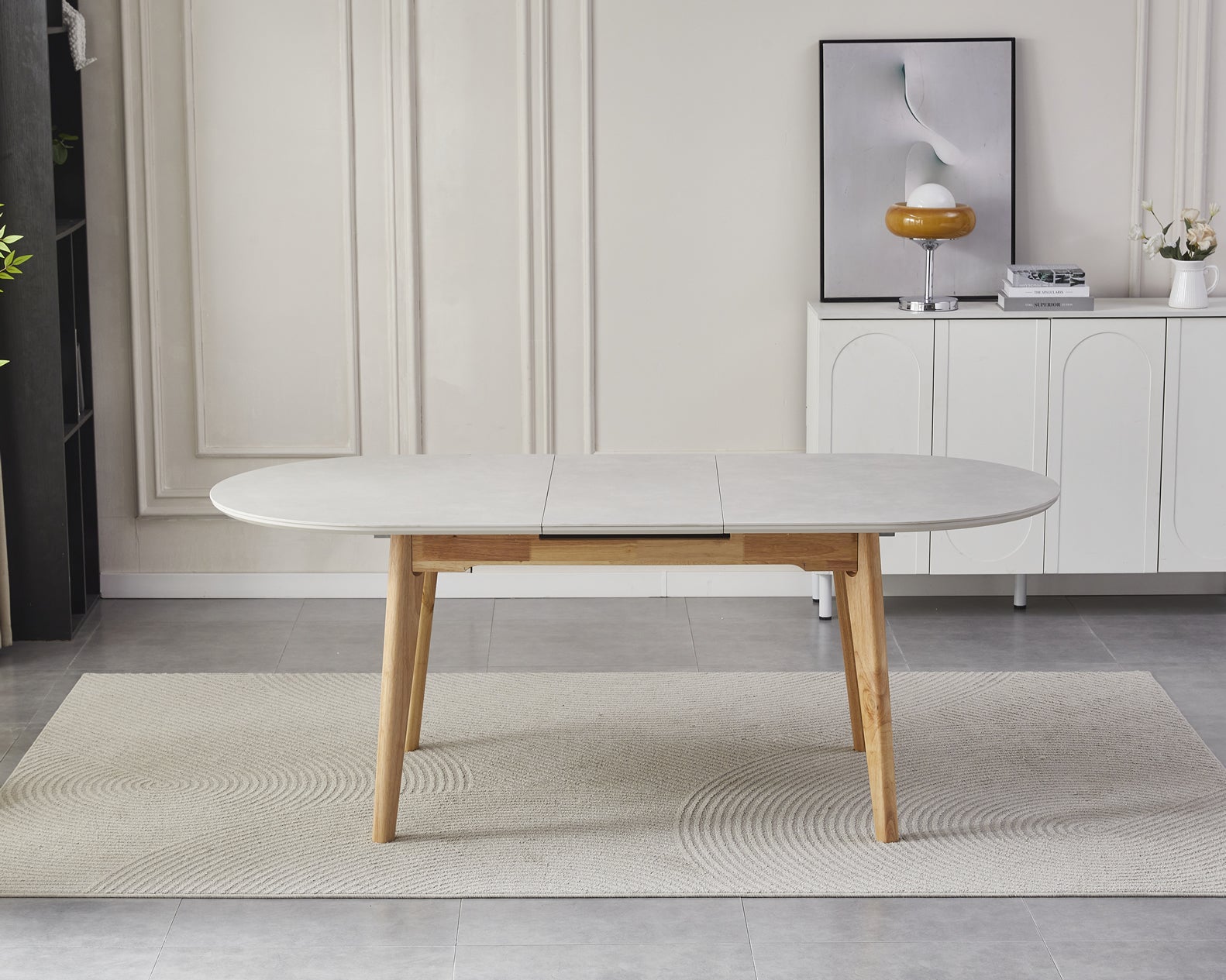 Sweden Extension Dining Table - Light Grey