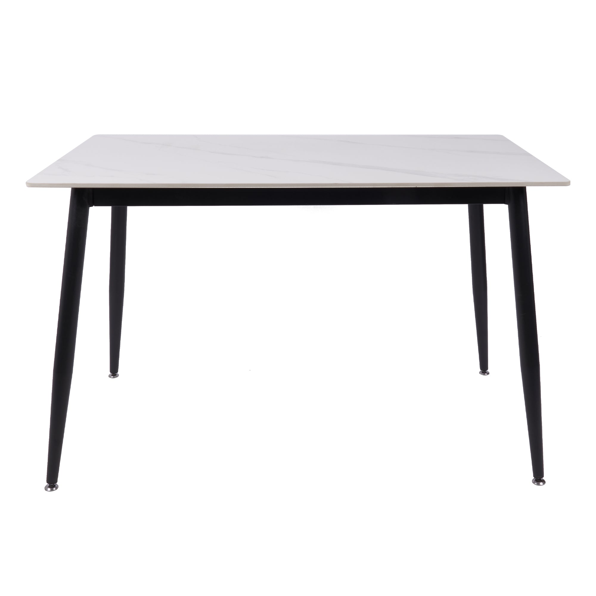Fiore 120x70cm Sintered Stone Top Dining Table - White Marble