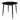 Fiore 90cm Diameter Sintered Stone Top Dining Table - Black Marble