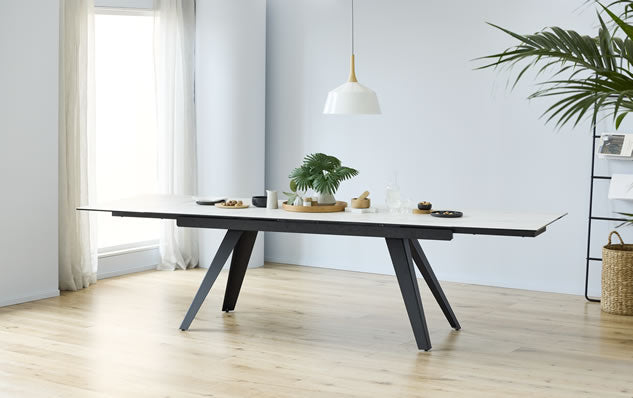 Teneil Extension Dining Table - Classic White