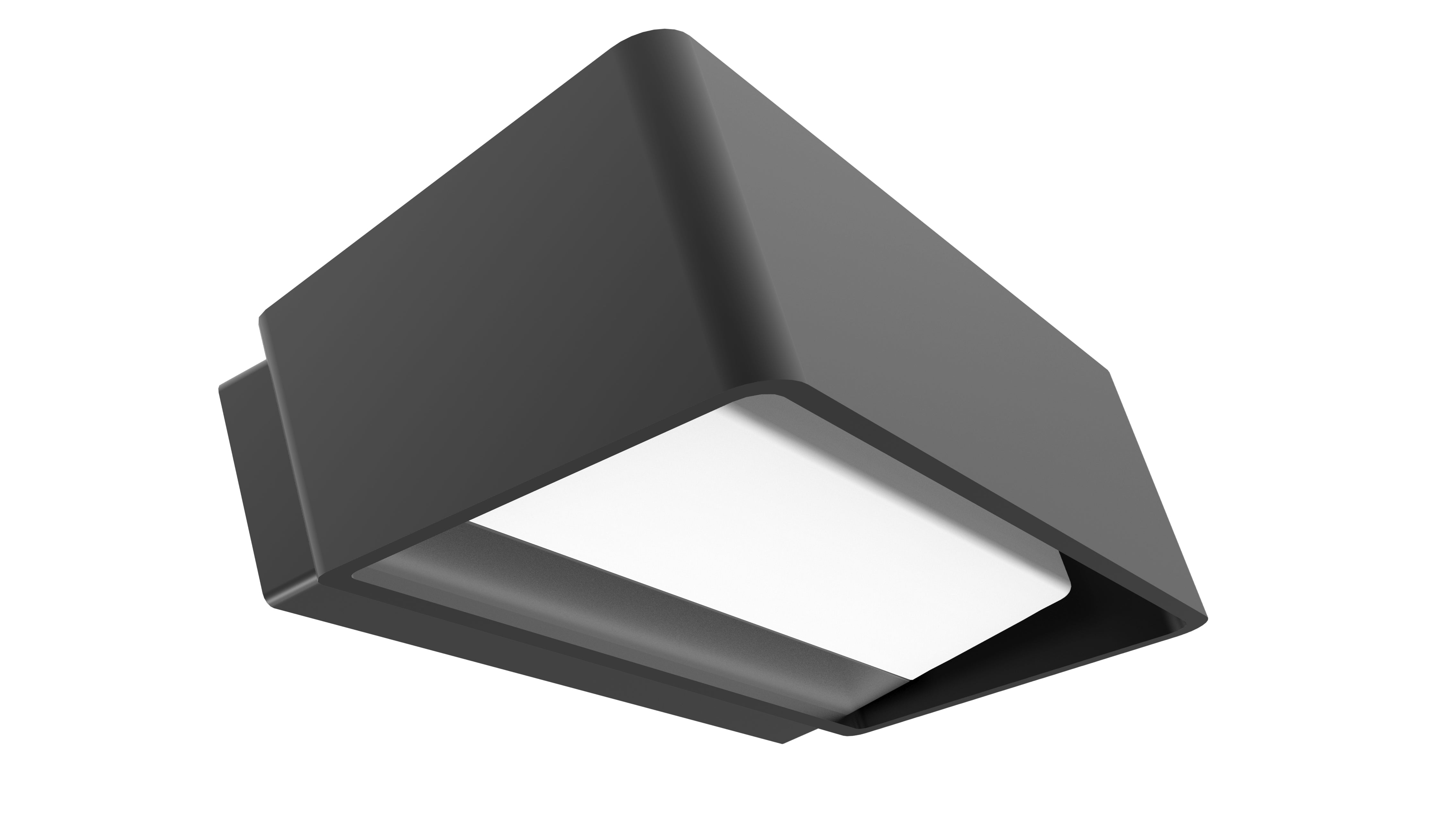 Wall S/M Up/Dn 13W LED Tri 796Lm IP65 Rect Dark Grey Opal Diffuser