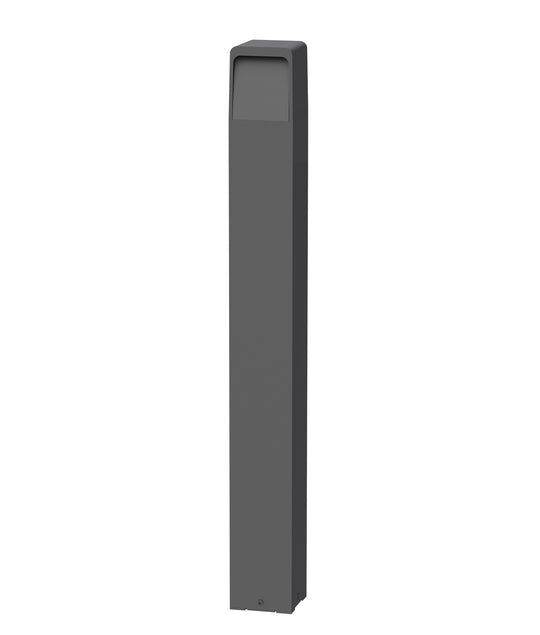 Bollard 13W Square Dark Grey Tri CCT 3/4/6.5K 214/236 /211Lm IP65 H800mm