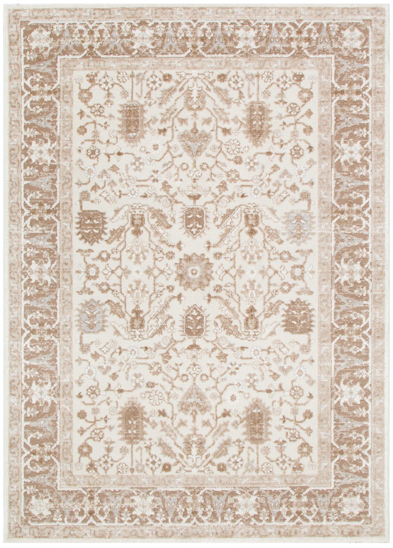 Sieva Oriental Border Beige Rug