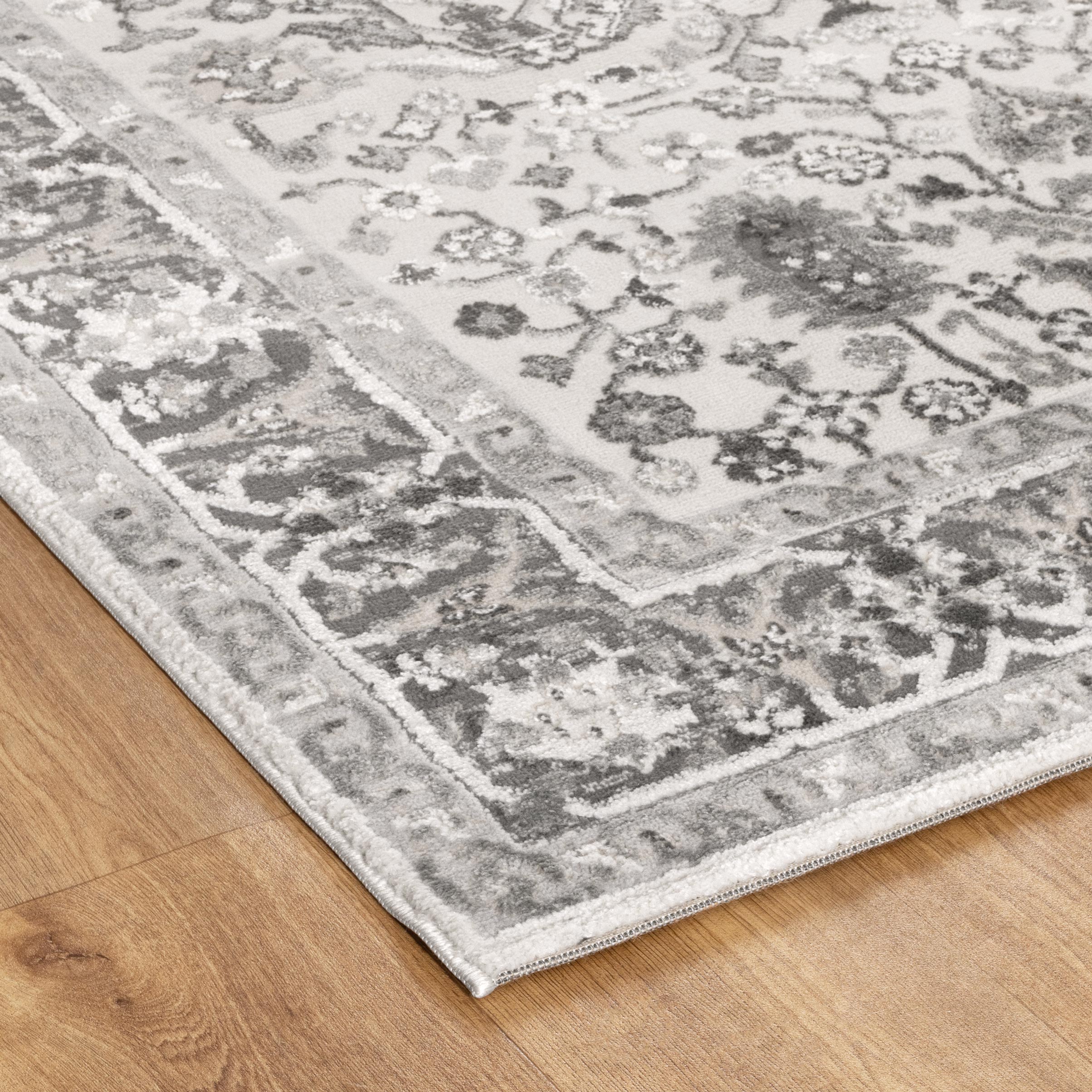 Sieva Oriental Border Grey Rug