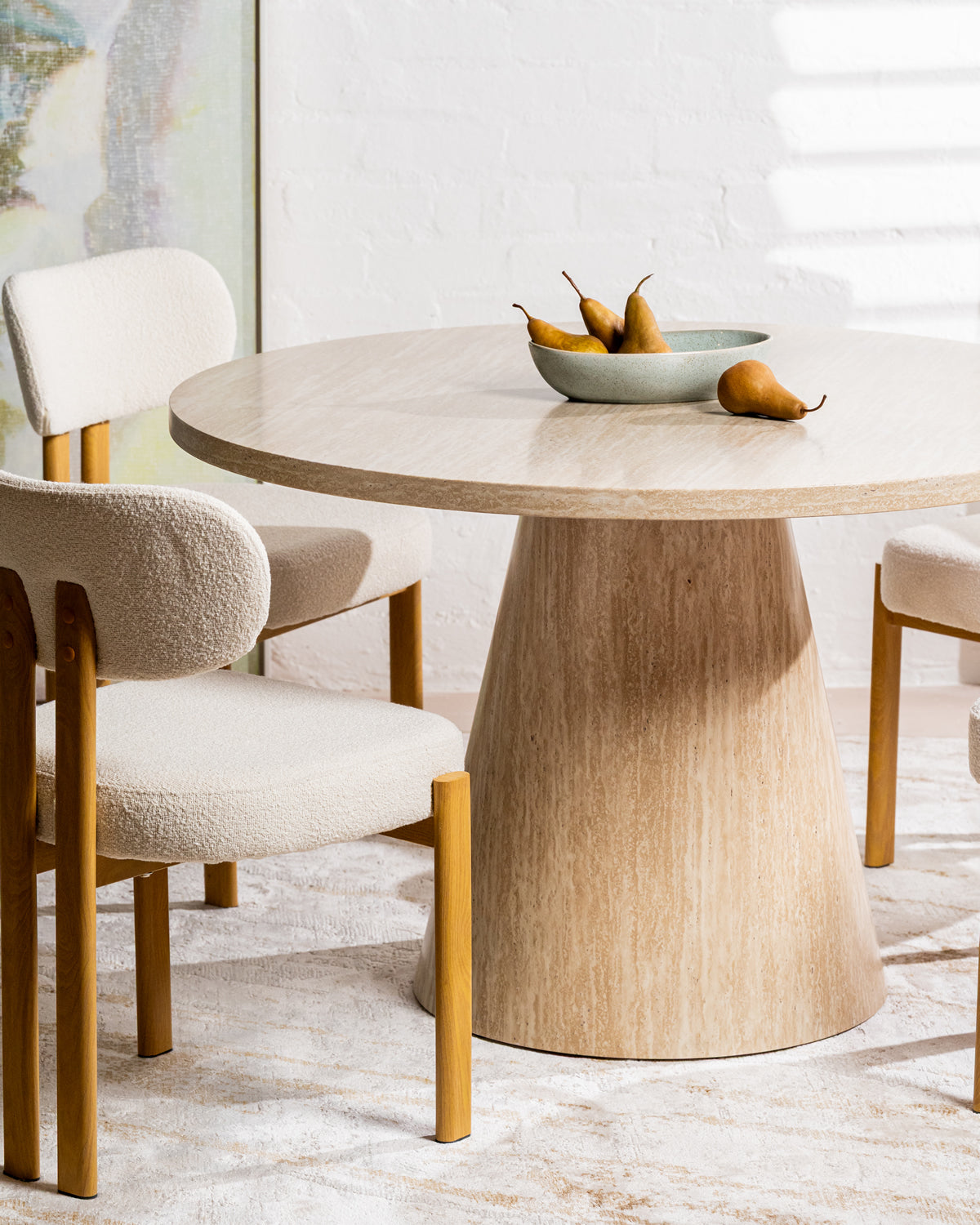 Taryn Round Dining Table French Fawn