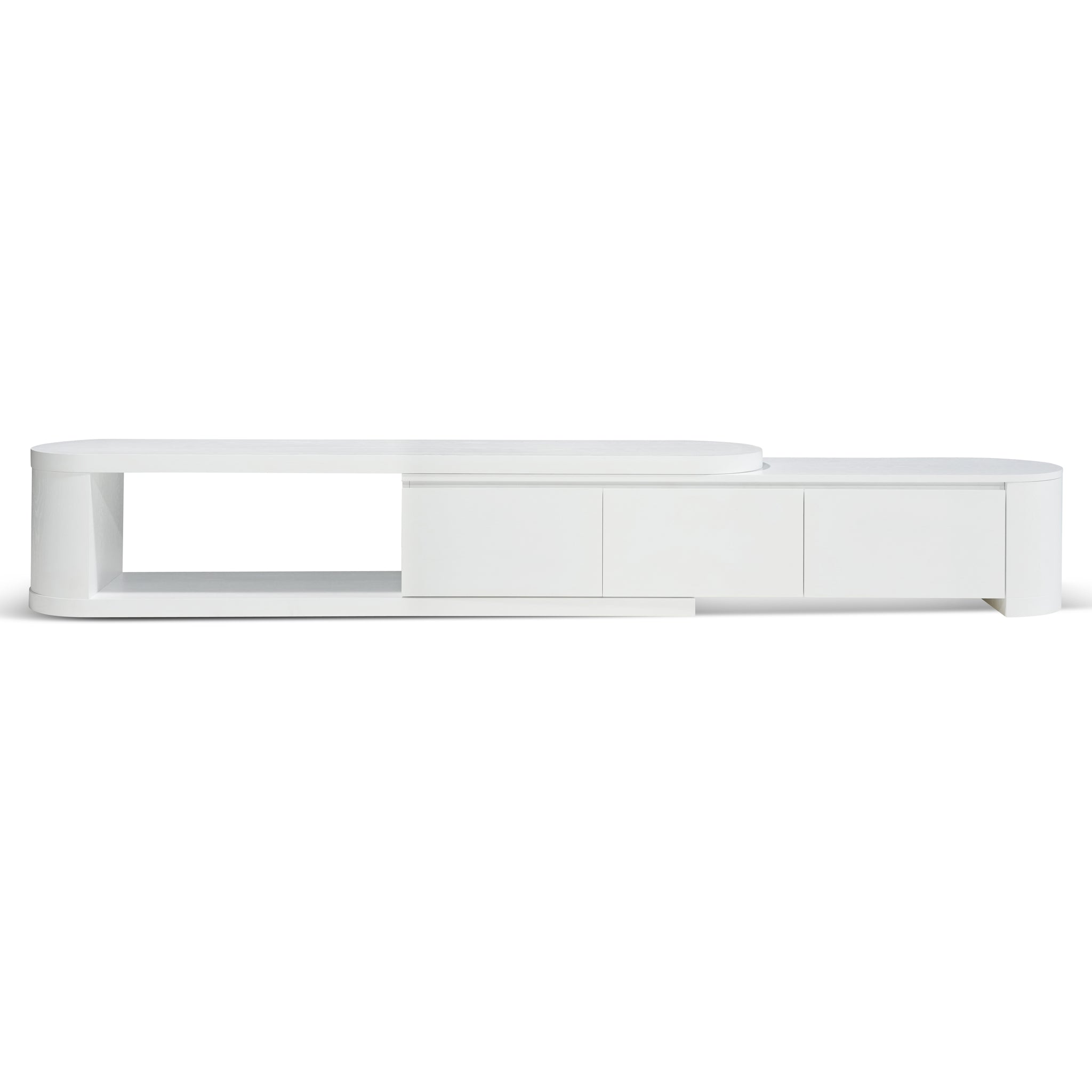 Eliza Extendable TV Entertainment Unit - Full White Oak