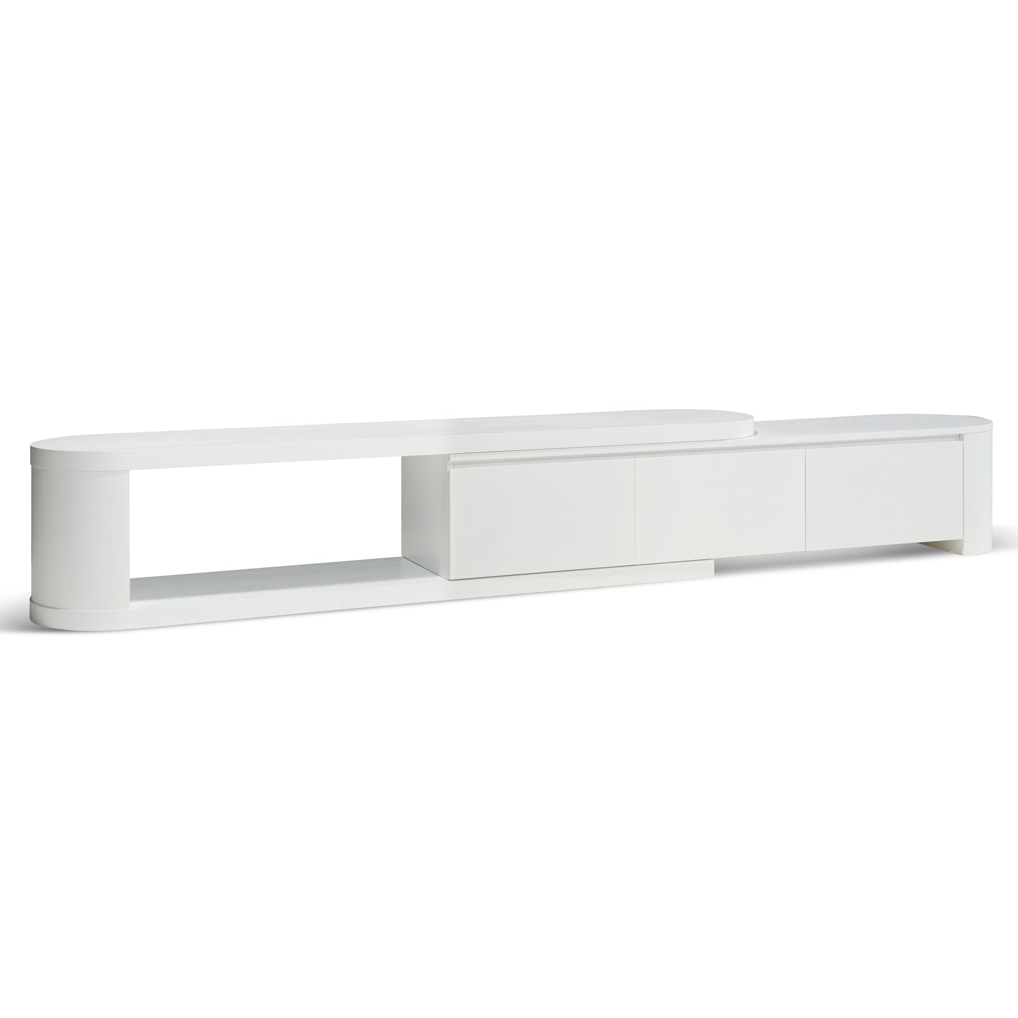 Eliza Extendable TV Entertainment Unit - Full White Oak