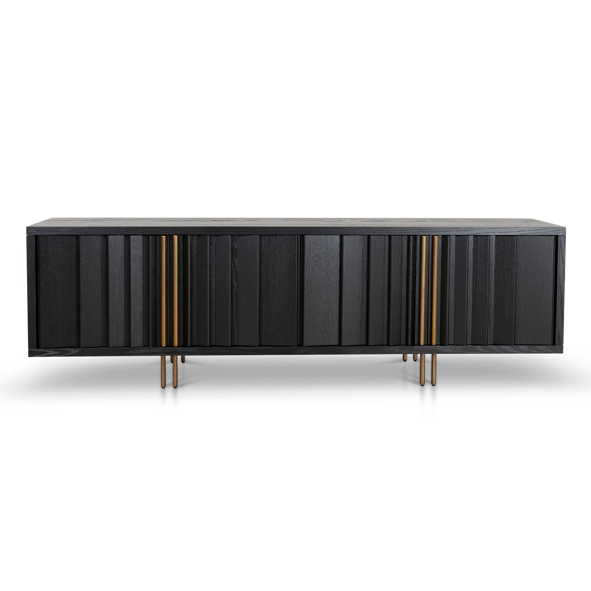 Roshan 2m TV Entertainment Unit - Textured Espresso Black