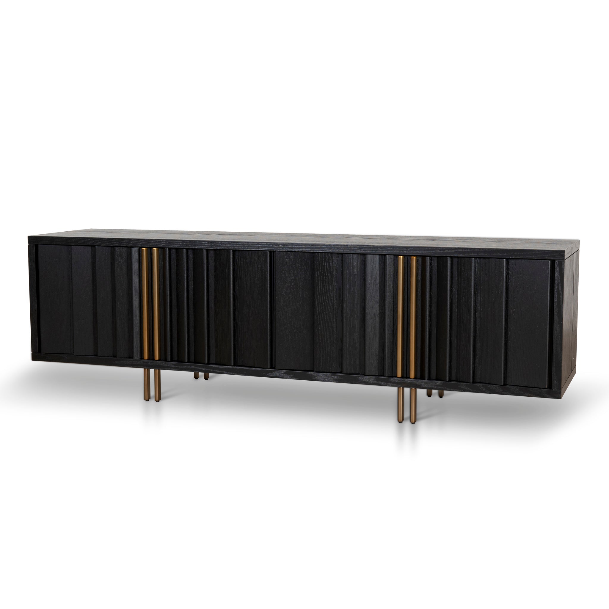 Roshan 2m TV Entertainment Unit - Textured Espresso Black