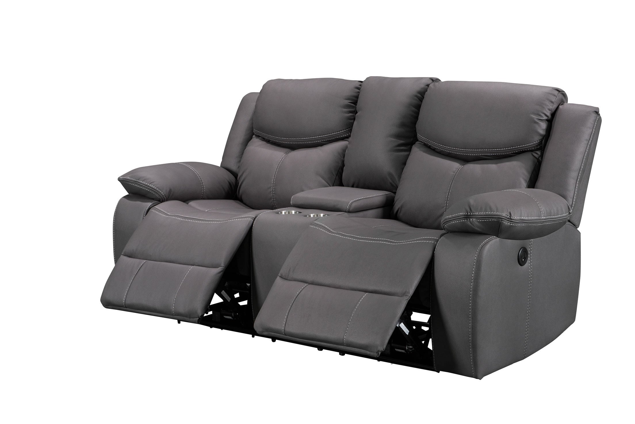 Urban 2 Seater Motion Recliner - Charcoal Technology Fabric
