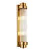 Wall Int S/M 2 X SES Up/Dn Clear Glass ROD W/ Antique Brass Base