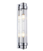 Wall Int S/M 2 X SES Up/Dn Clear Glass ROD W/ Chrome Base