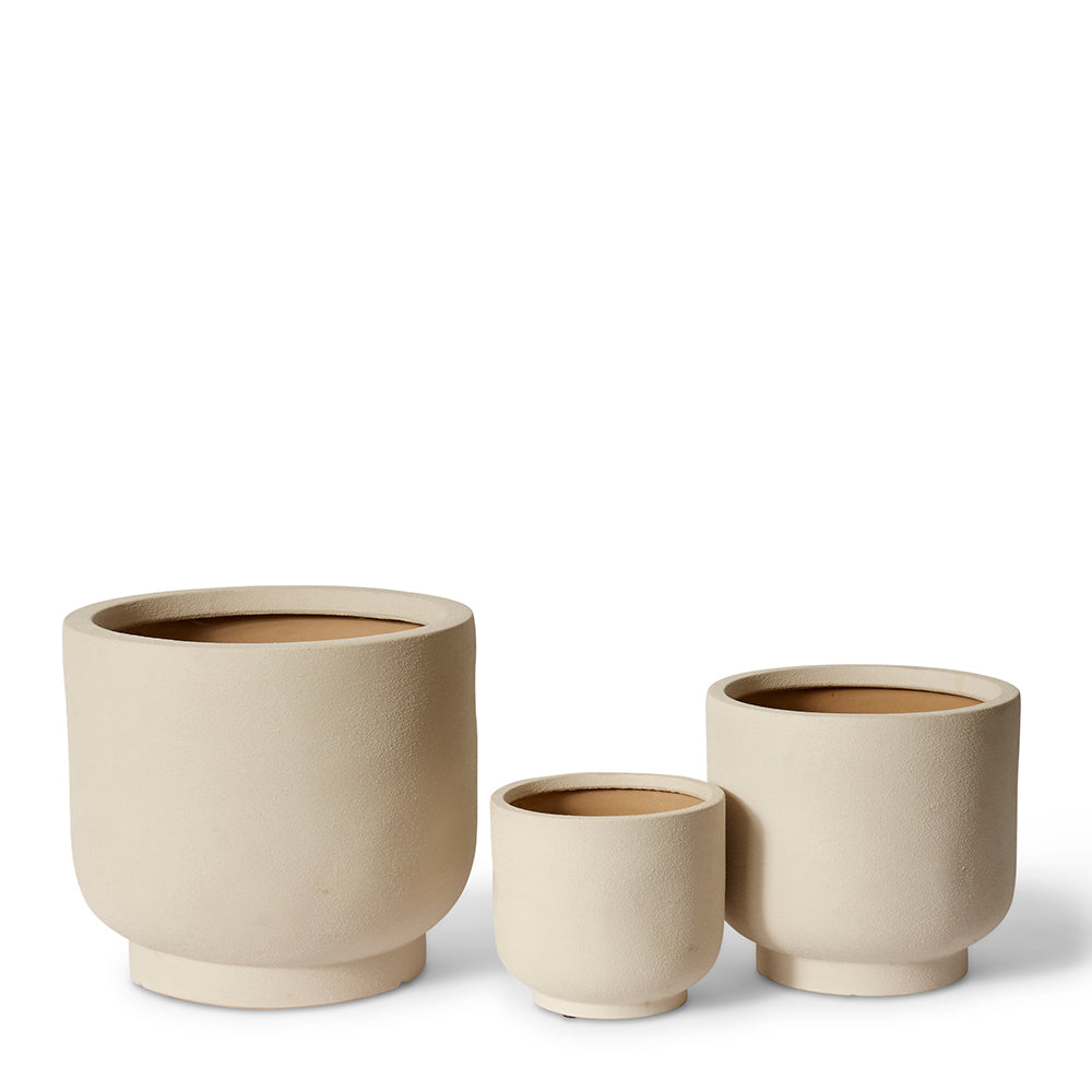 Adra Planter  with Hole - Grey (Set of 3)
