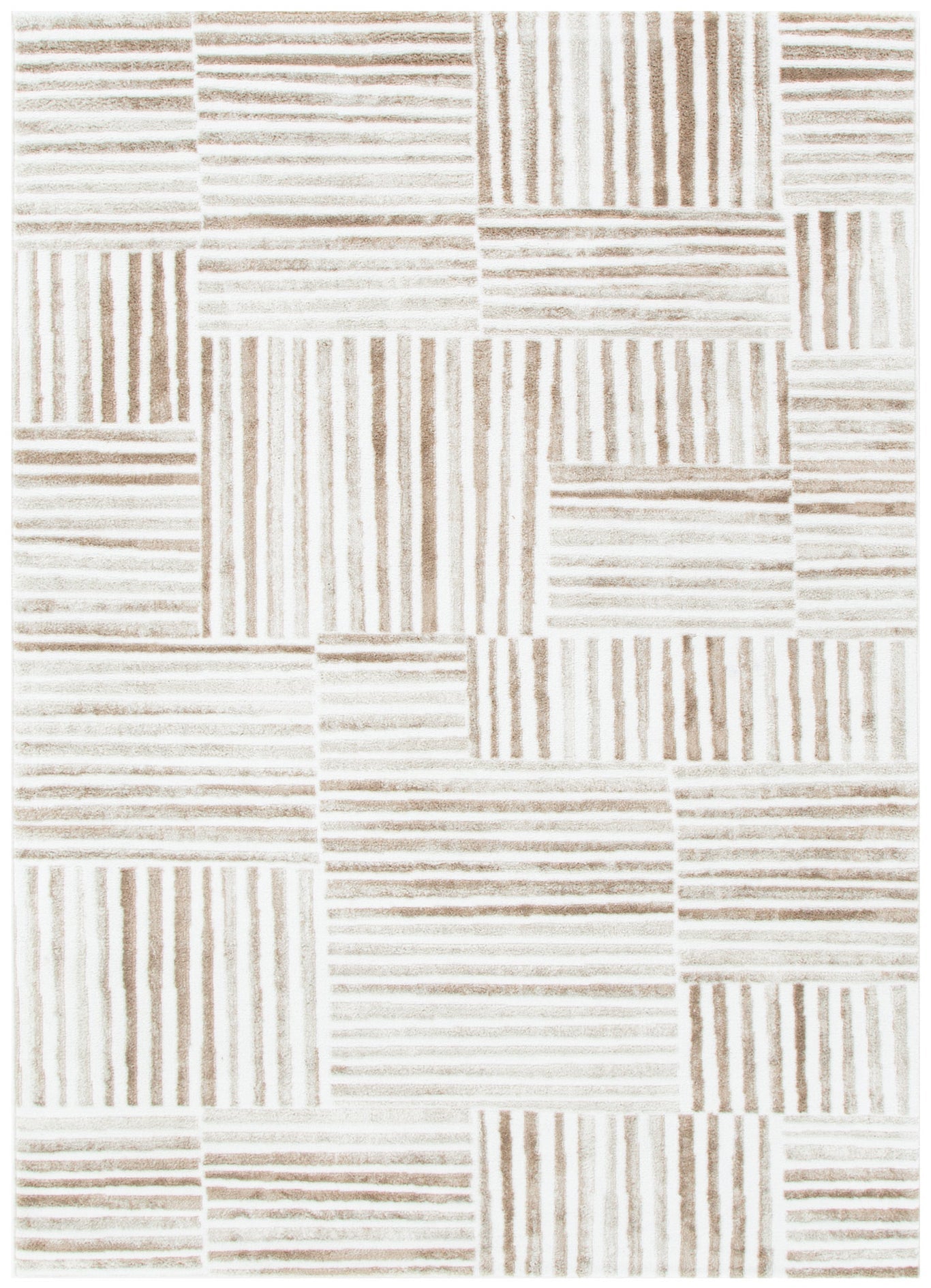 Werner Geometric Lines Brown Rug