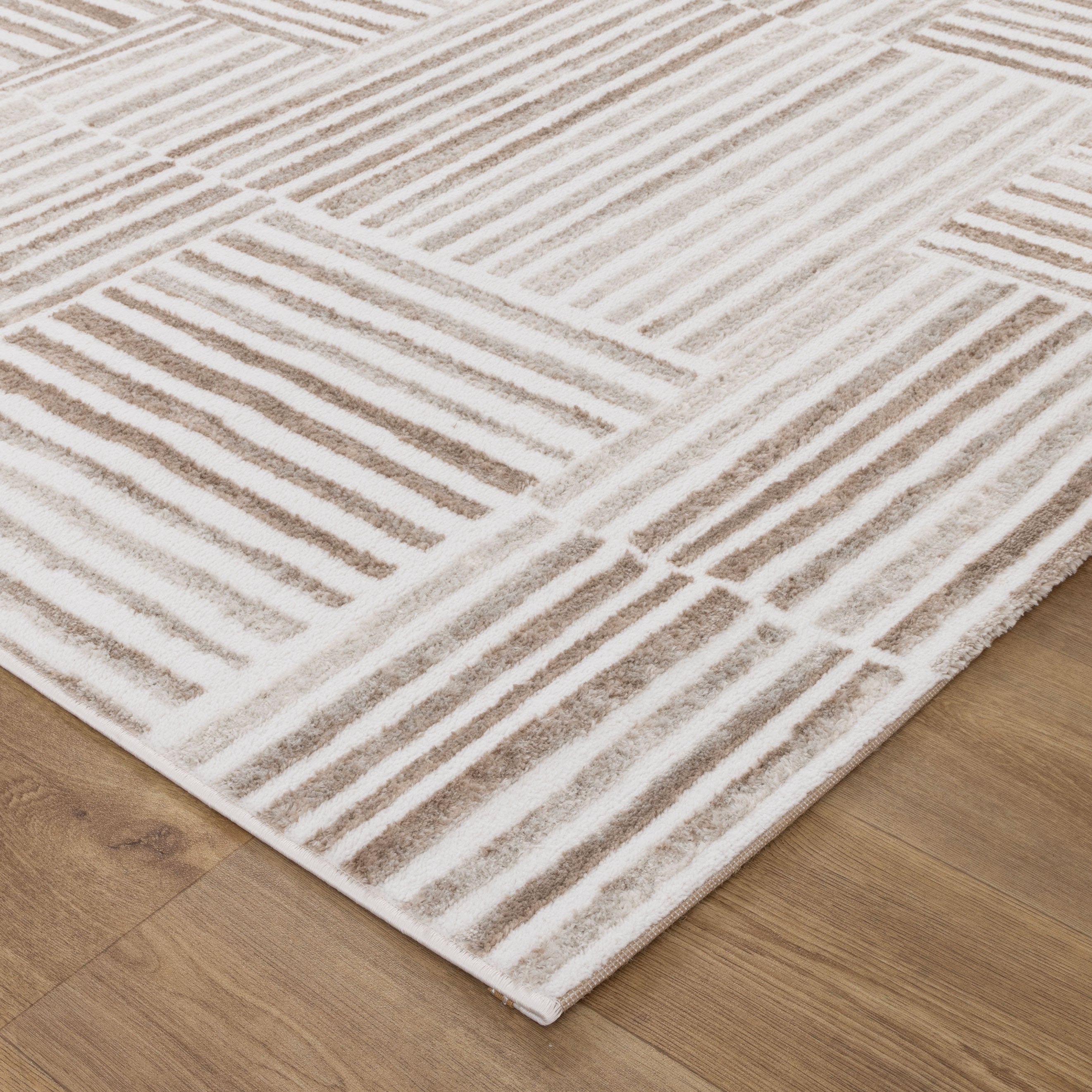 Werner Geometric Lines Brown Rug