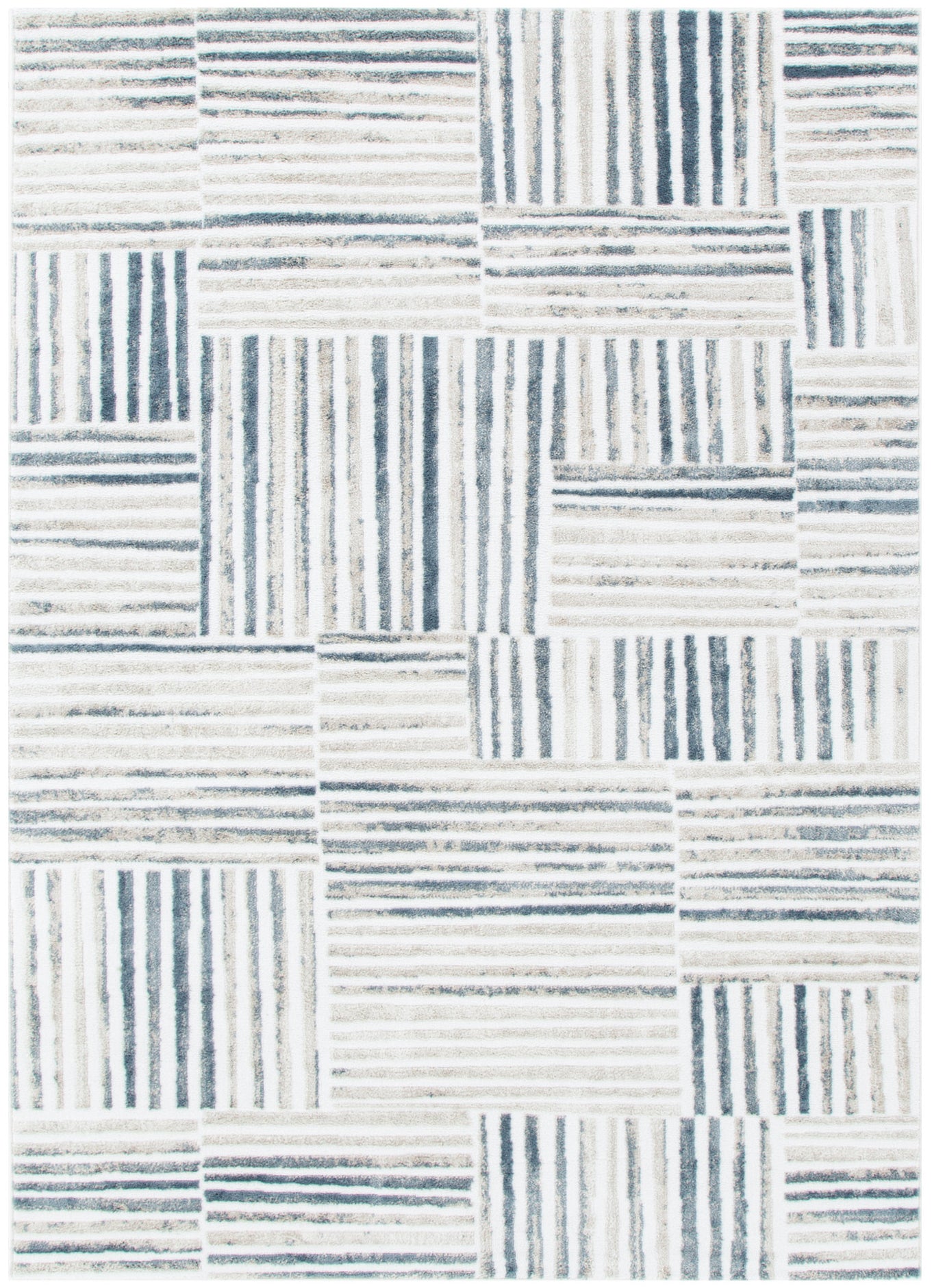 Werner Geometric Lines Blue Rug