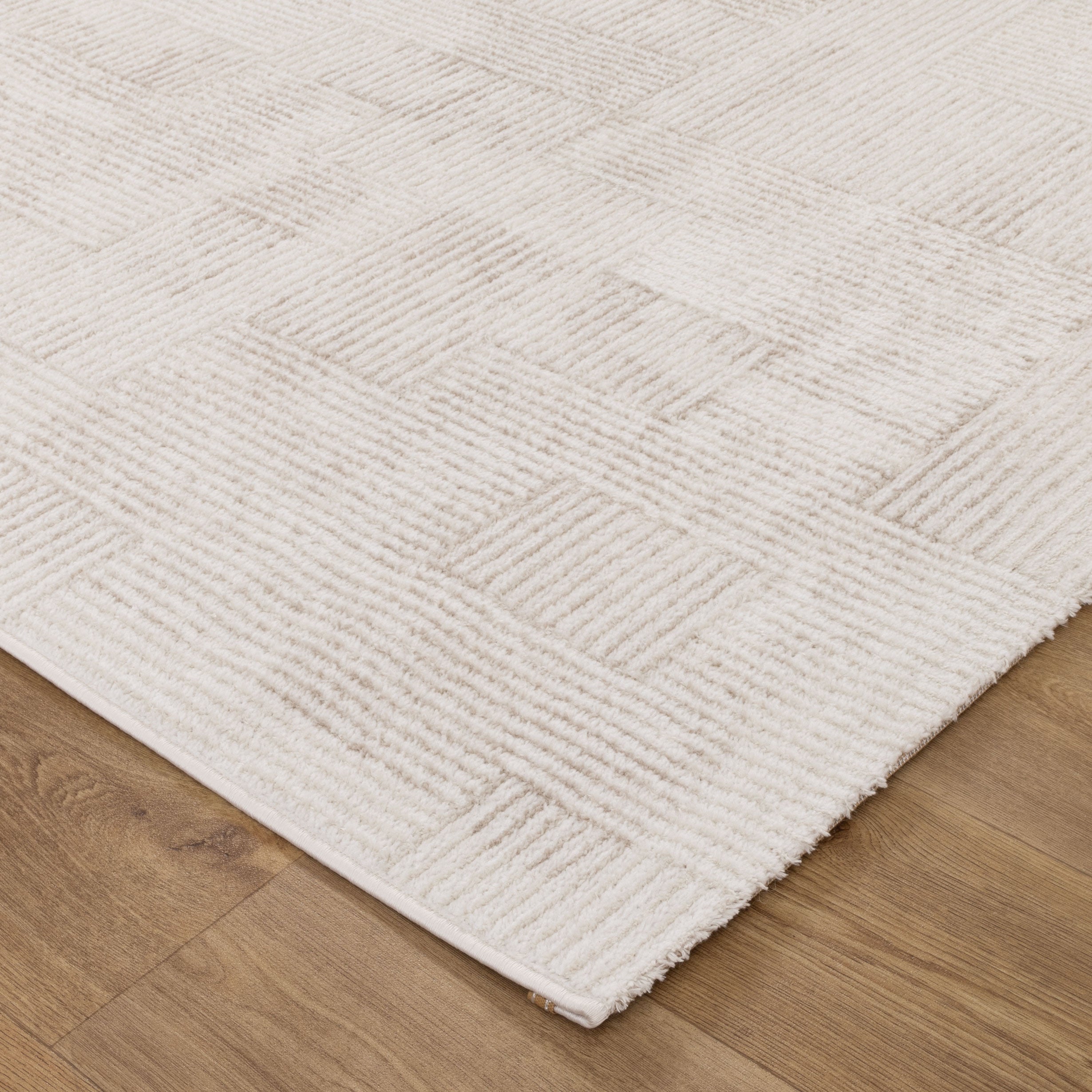Werner Distressed Shapes Beige Rug