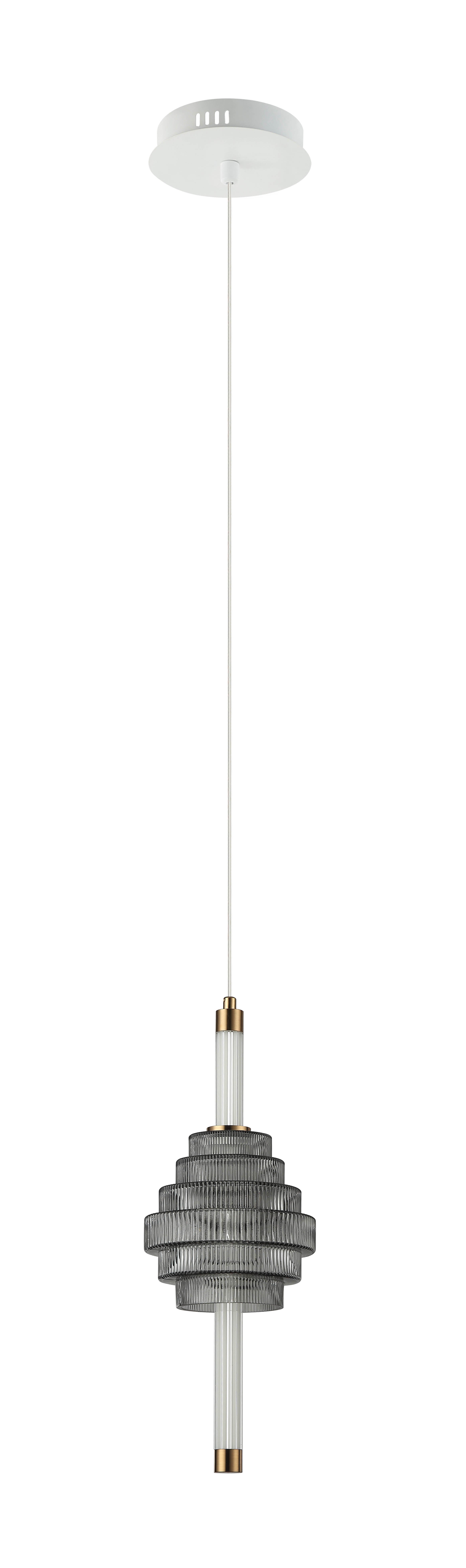 Pendant S/M LED Smokey Grey Spinning Top 5W Tri 3K/4K/6K 421 Lm