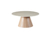 Waverley Round Coffee Table Travertine - White