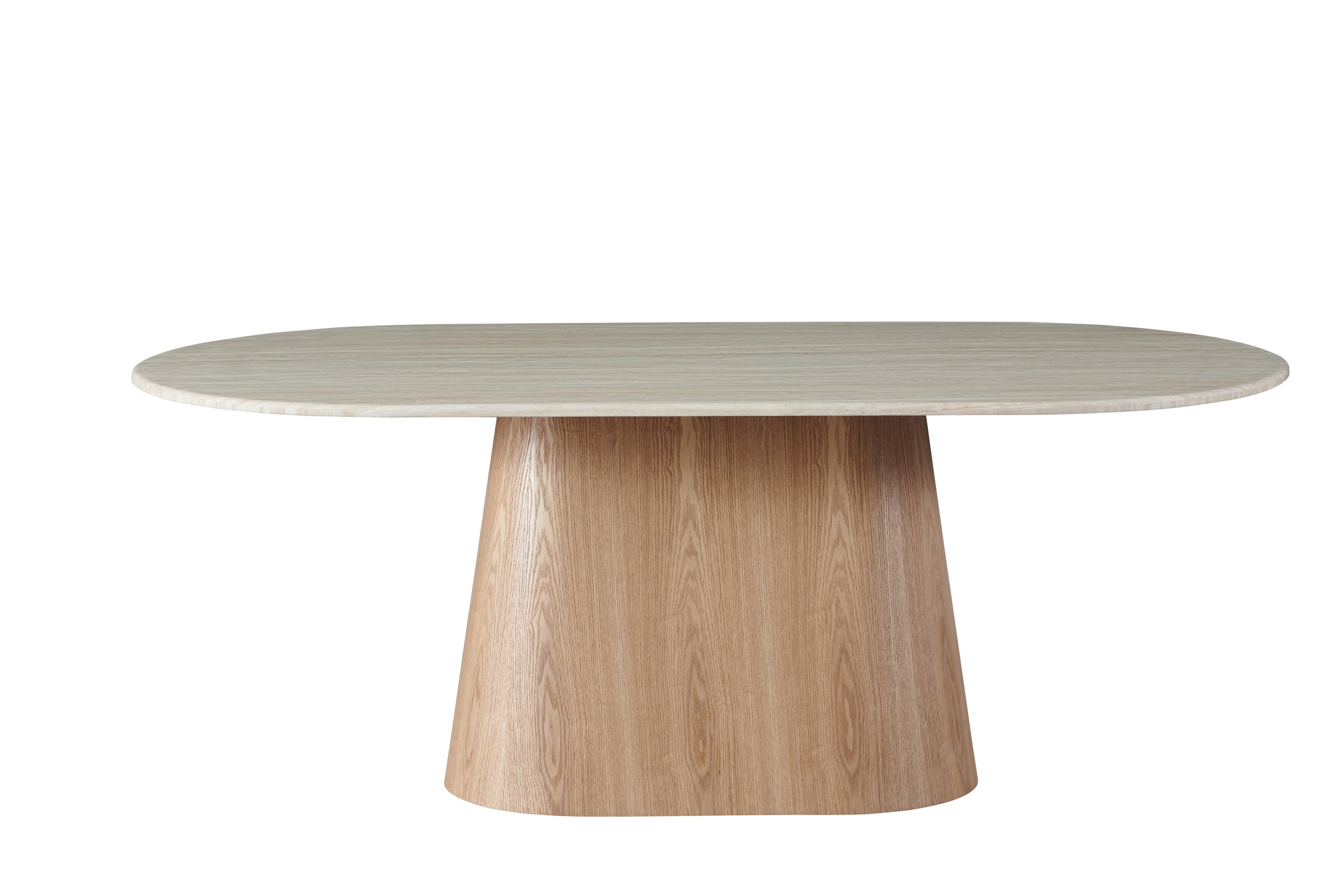 Waverley Large Dining Table Travertine - White