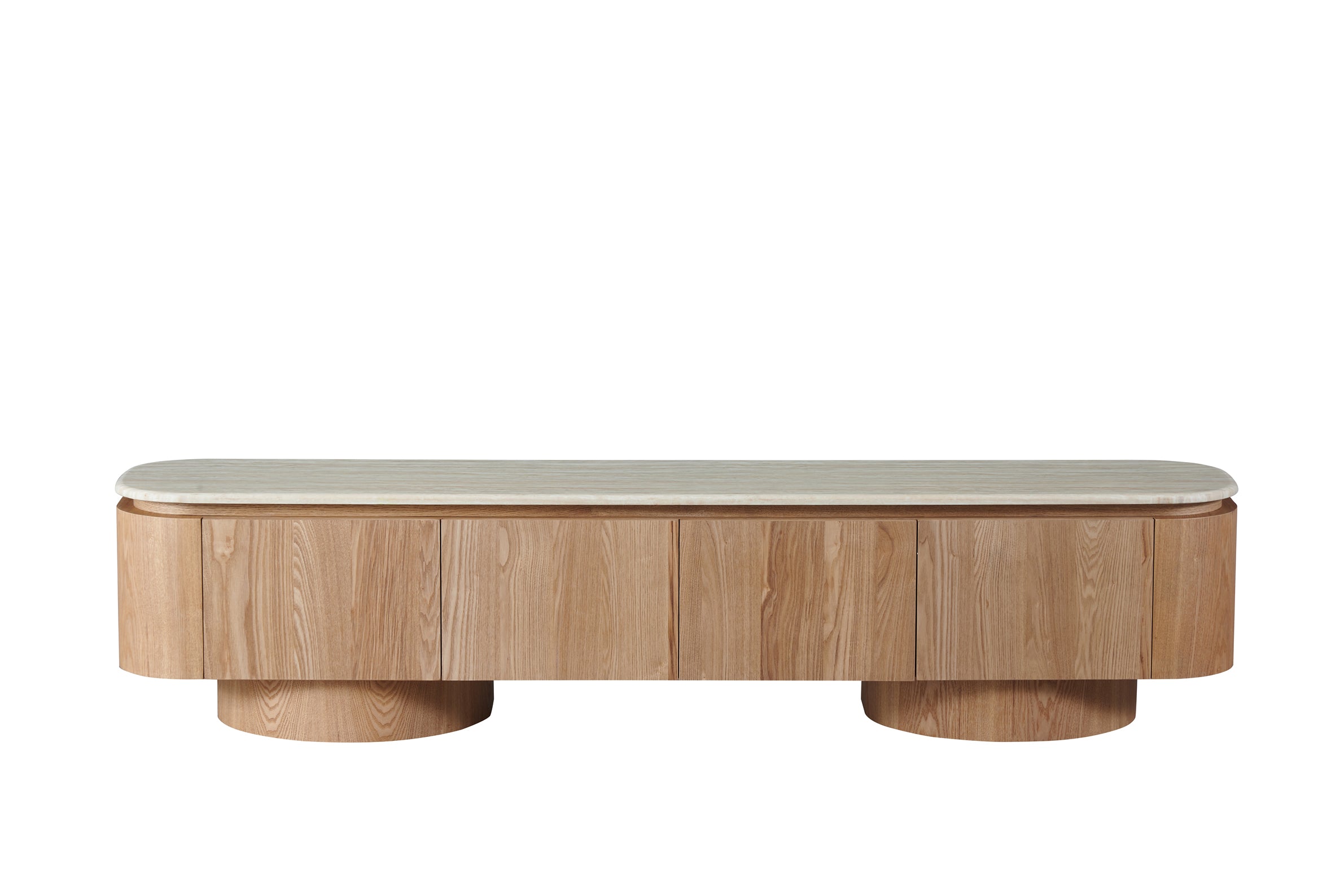 Waverley TV Unit Travertine - White