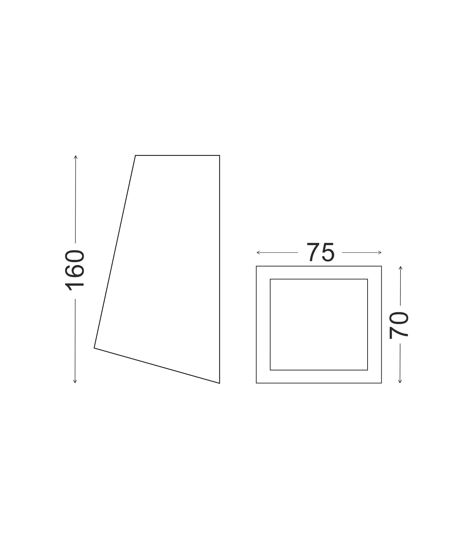 Wall Light Surface Mounted GU10 Wedge Stainless Steel IP44