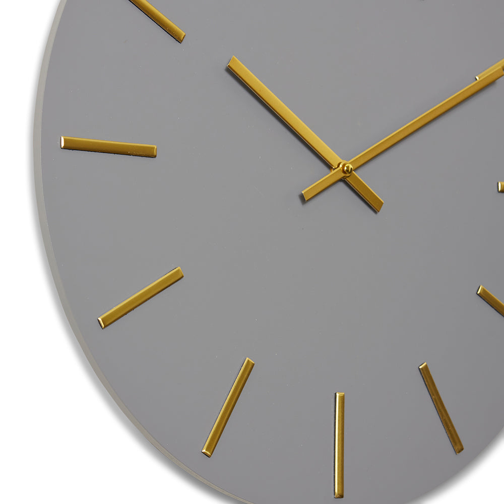 Maccus Wall Clock - Grey/Gold