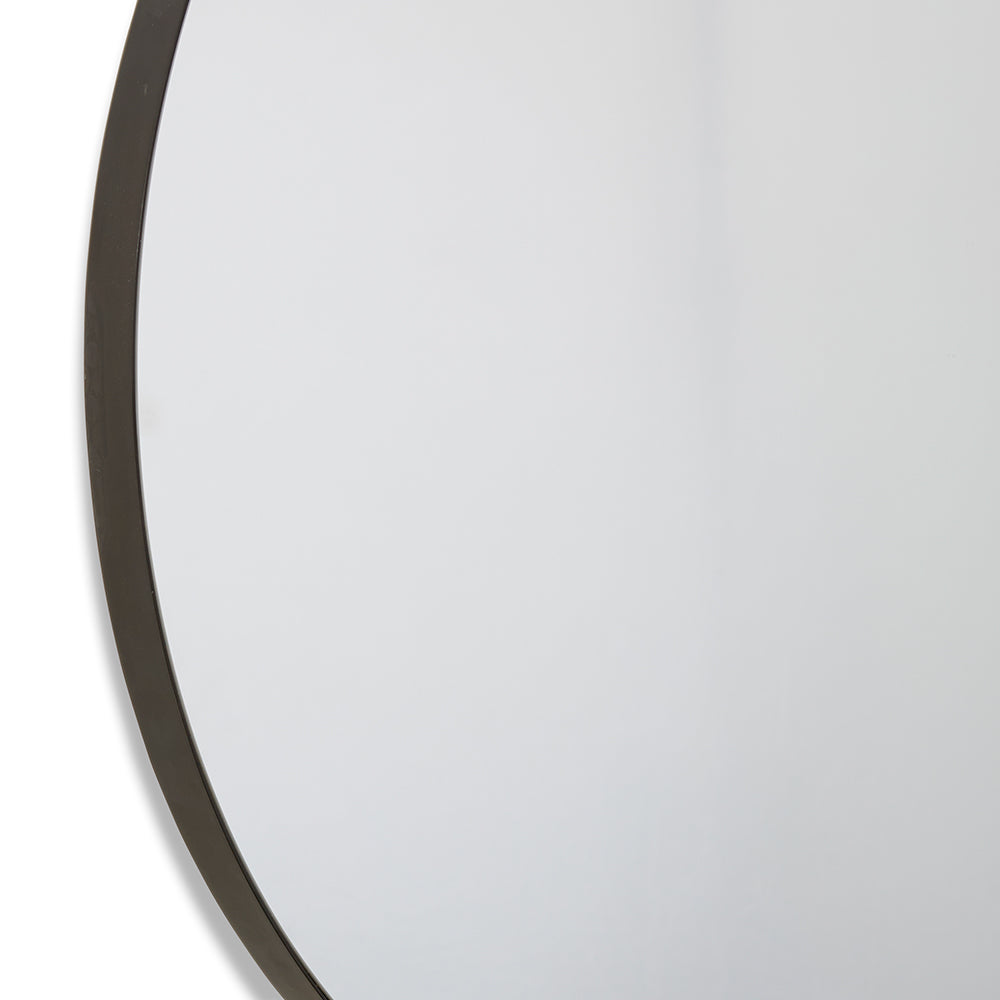 Carell Round Wall Mirror - Small - Black