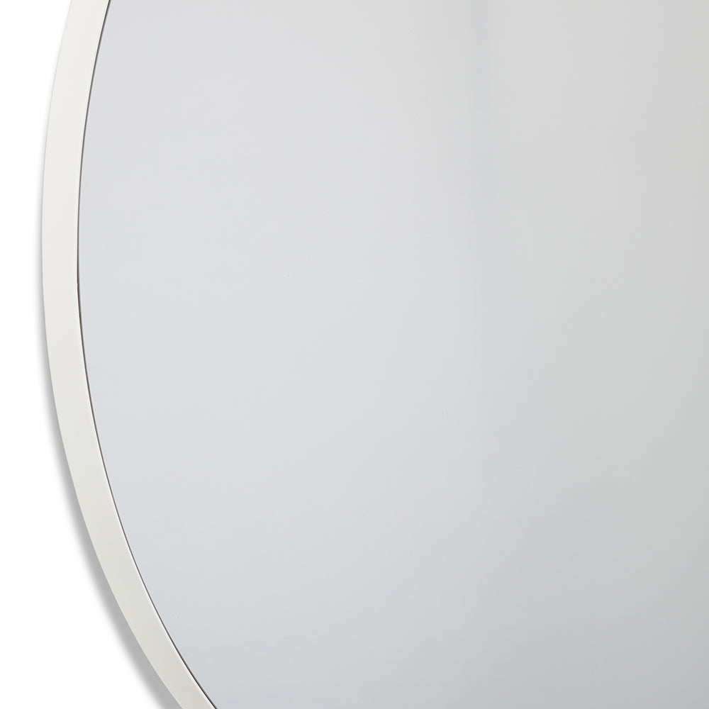 Carell Round Wall Mirror - Small - White