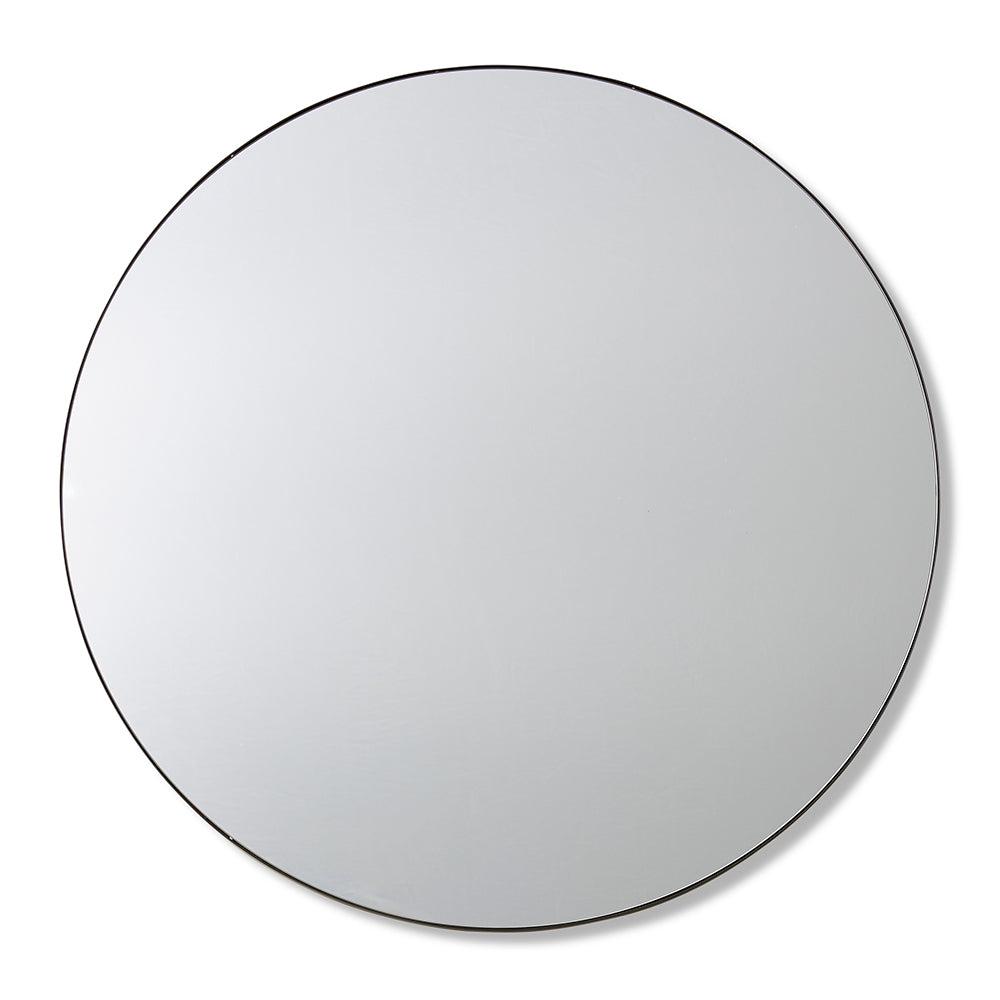 Carell Round Wall Mirror - Large - Black