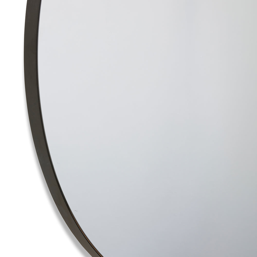 Carell Round Wall Mirror - Large - Black