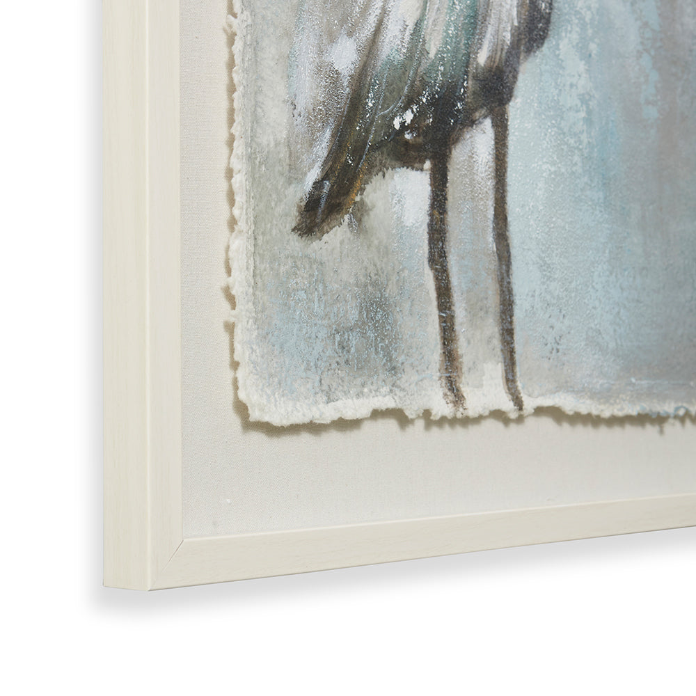 Heron Bird Handpainted Rice Painting