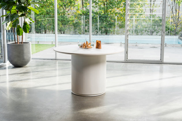 Wingate Dining Table Snow White Ceramic