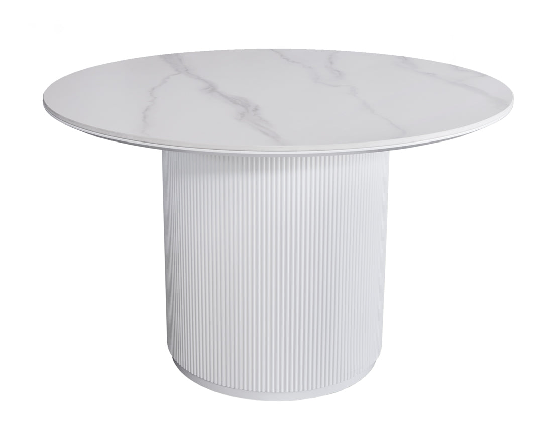 Wingate Dining Table Snow White Ceramic