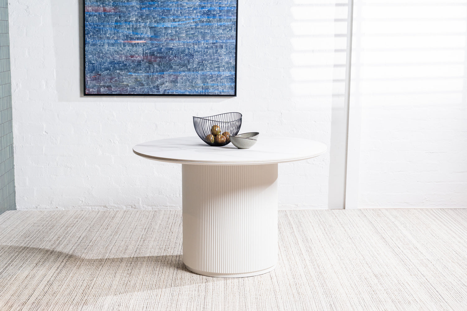 Wingate Dining Table Snow White Ceramic