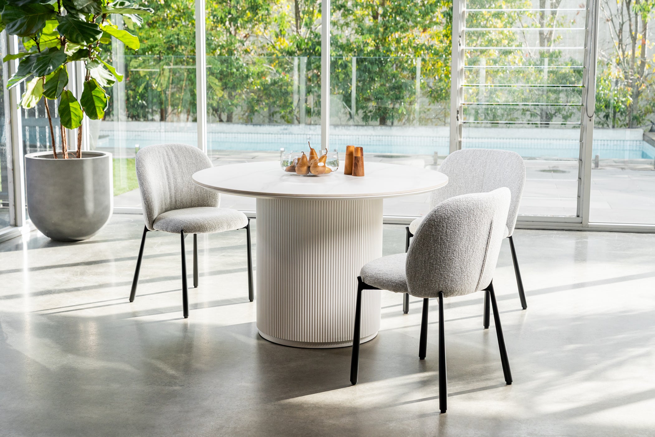 Miya Dining Chair - Oyster White (Set of 2)