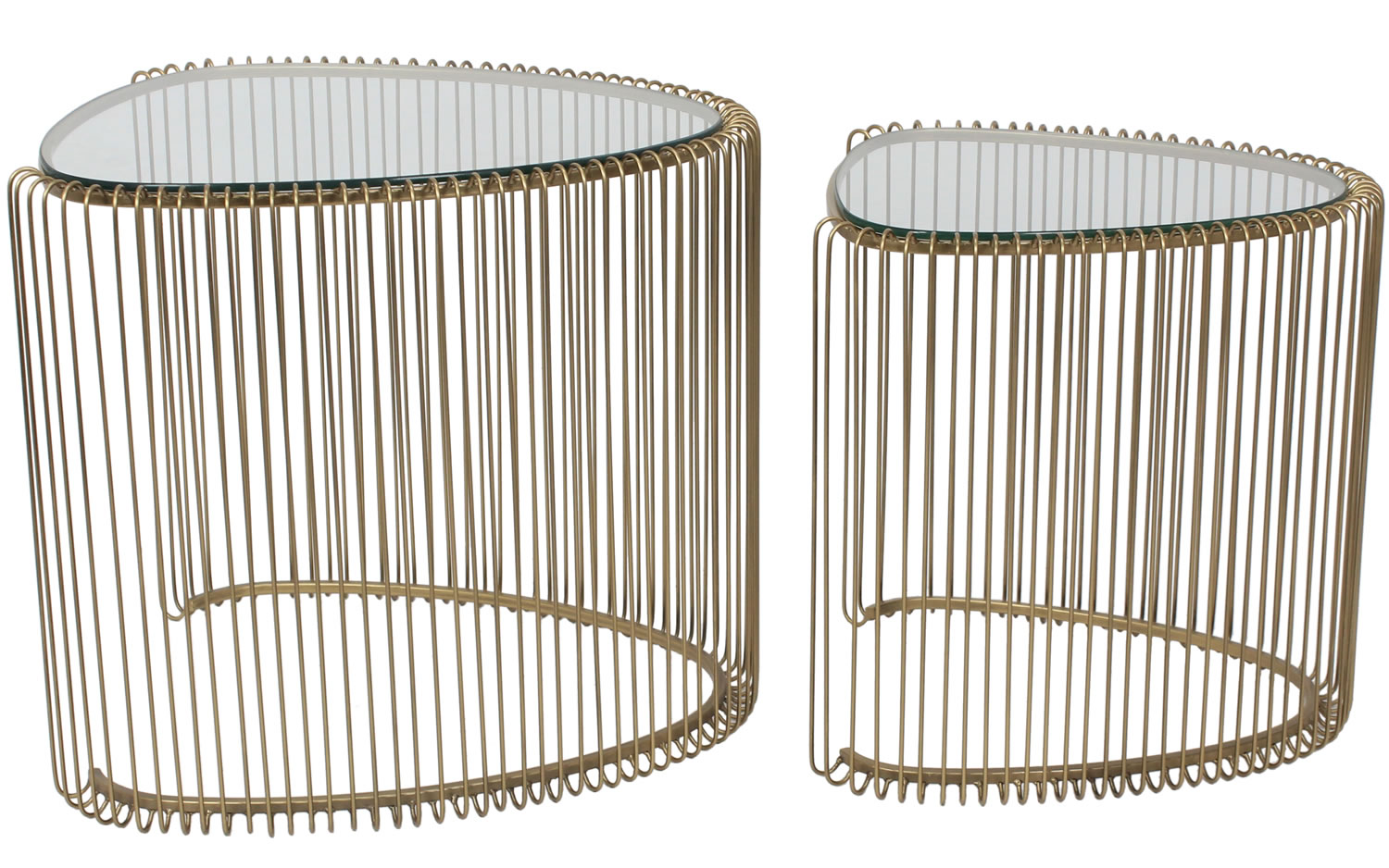 Line Up Sidetable - Gold (Set of 2)