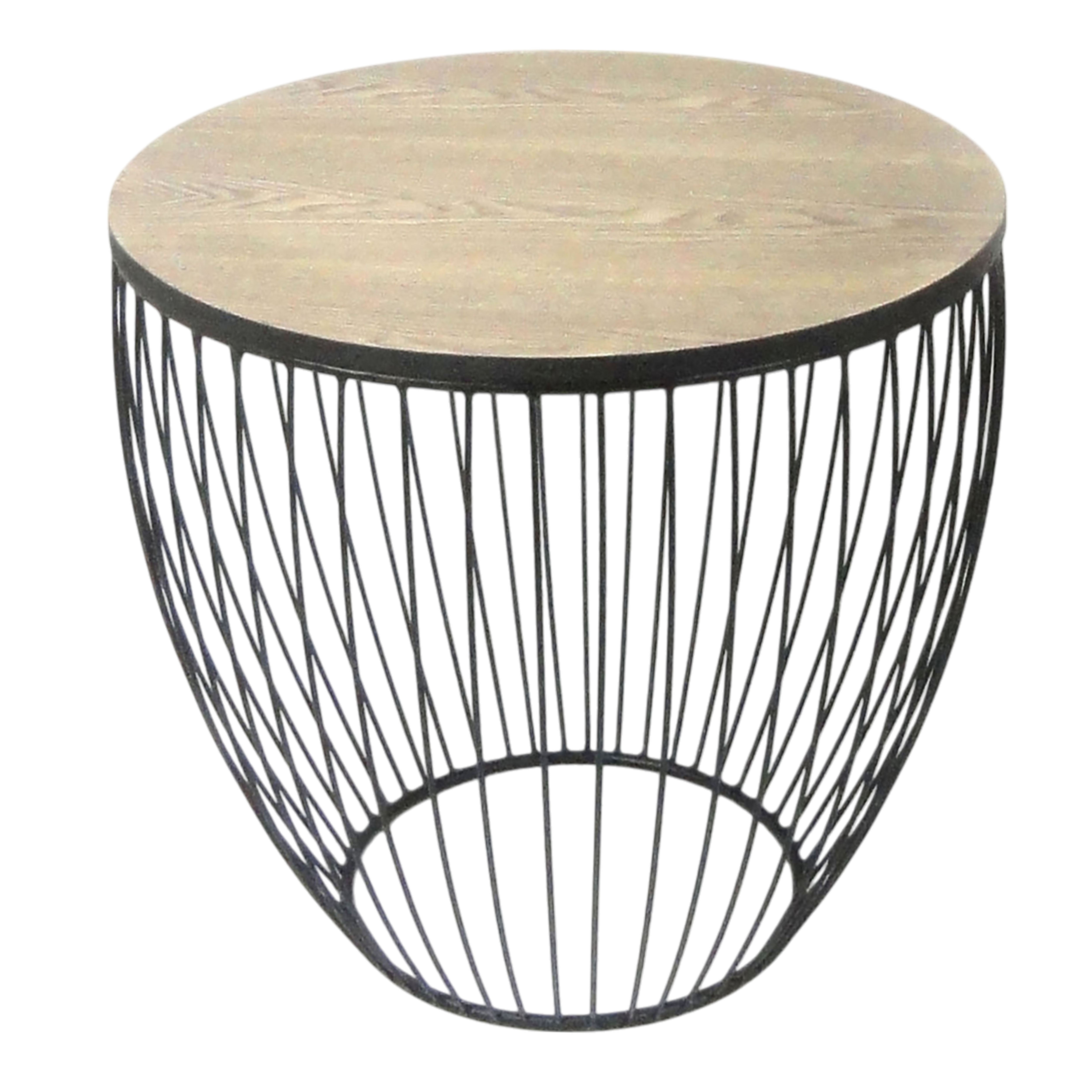 MDF Sidetables 55&45cm - Black (Set of 2)