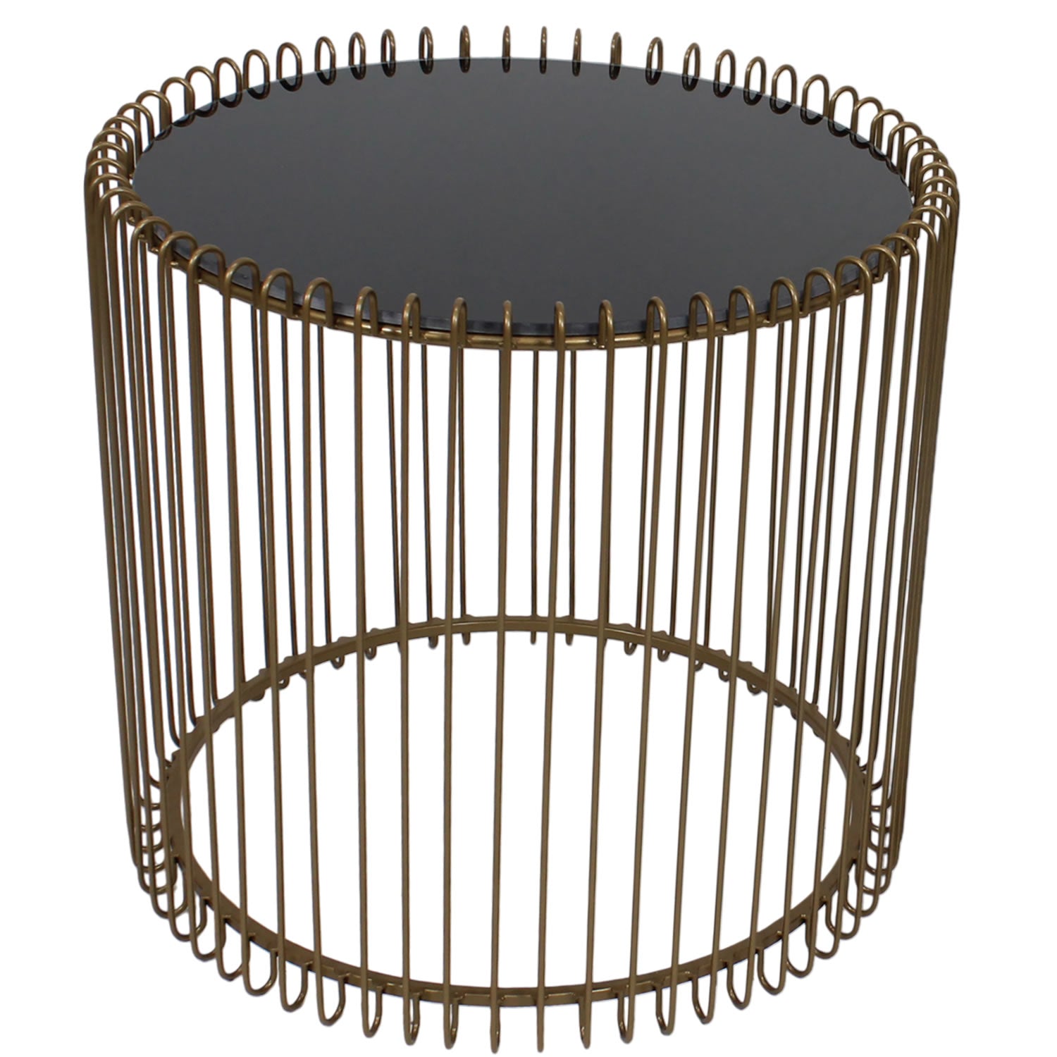 Glass Sidetables 55&45cm - Gold (Set of 2)