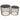 Glass Sidetables 55&45cm - Gold (Set of 2)