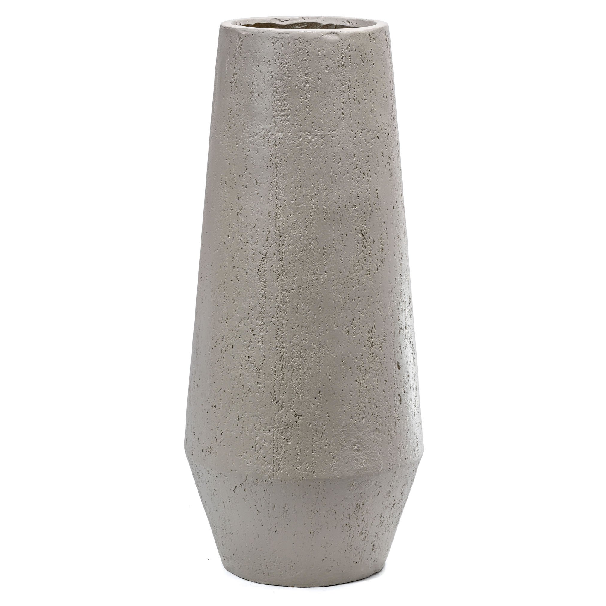 Travertine Effect Small Vase- Grey