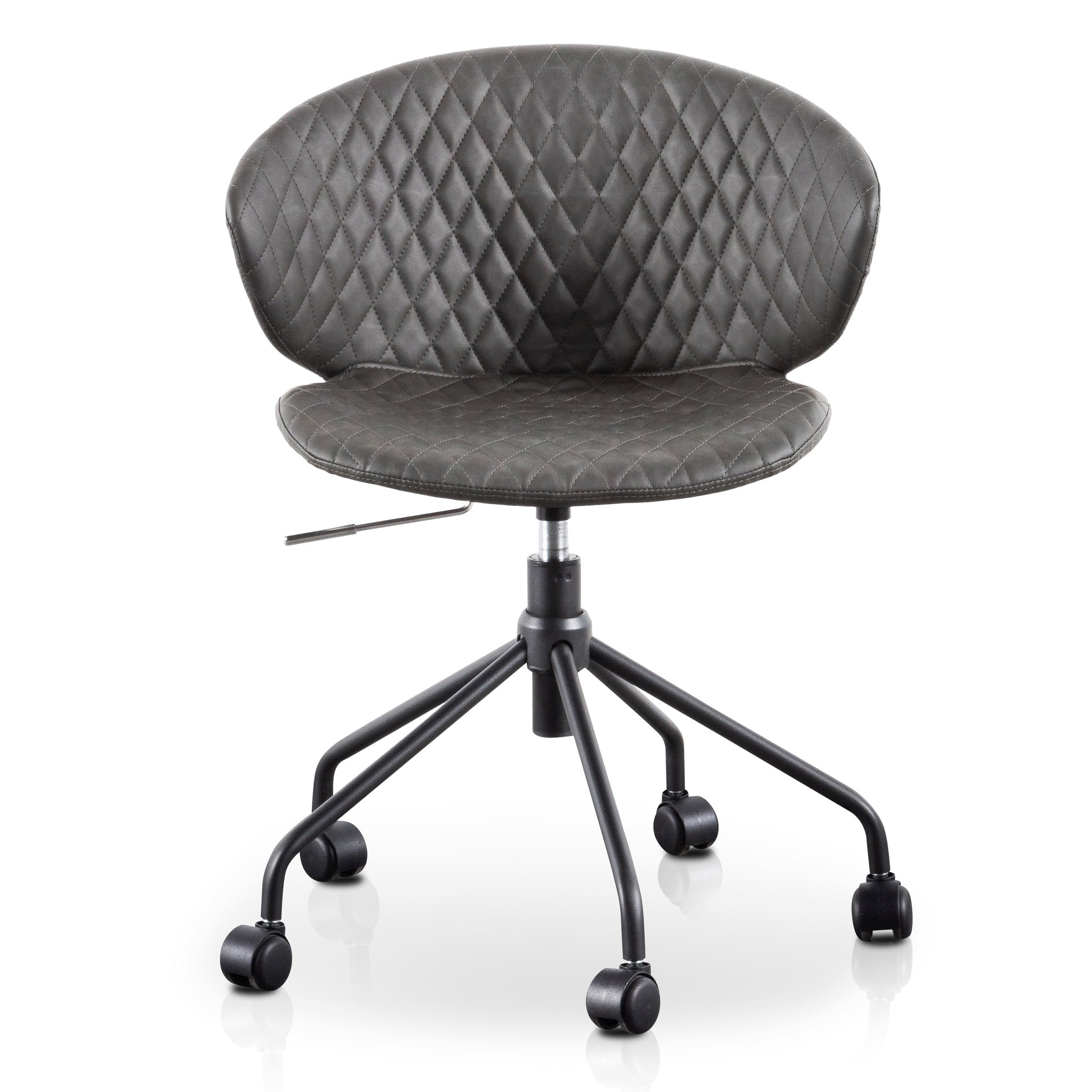 Amos Charcoal Designer Home Office Chair with Black Base