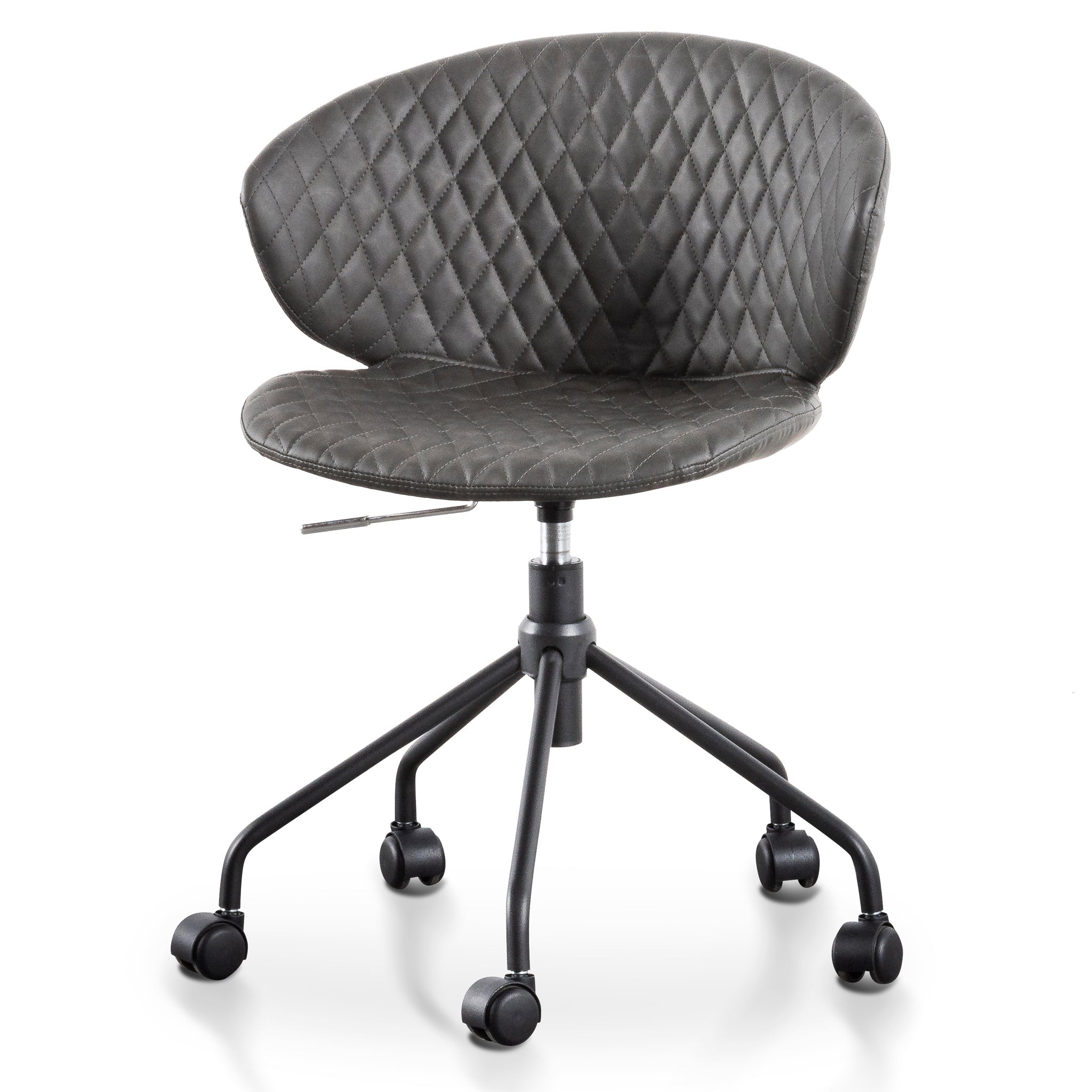 Amos Charcoal Designer Home Office Chair with Black Base