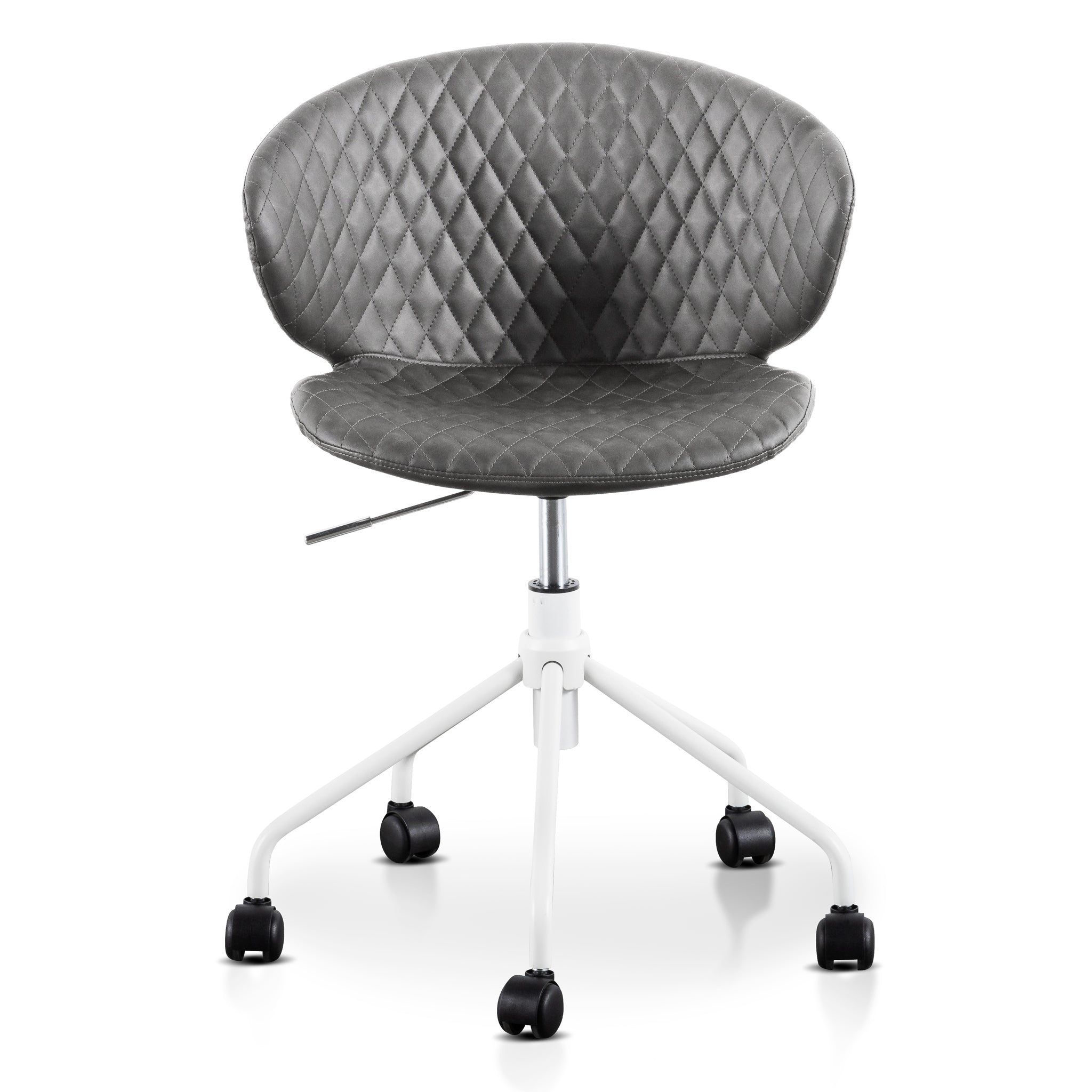 Amos Charcoal Designer Home Office Chair with White Base